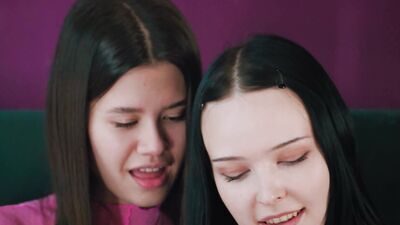 ULTRAFILMS Two best girlfriends Evelin Elle and Amelia Riven fucking on the bed