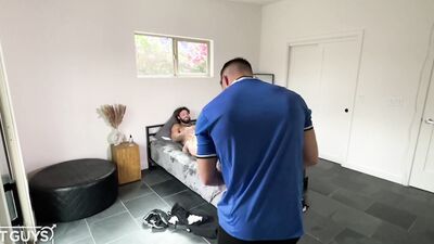 Hercules Tatted Hunk DESTROYS tiny tatted latina tight puss.