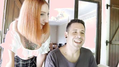 Stunning busty spanish redhead Yuno Love gets fucked hard on the couch by Kevin White