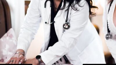 MOMMY'S GIRL - Petite Brunette Fakes Being Sick But Doctor Stepmoms Natasha Nice & Sheena Ryder Know