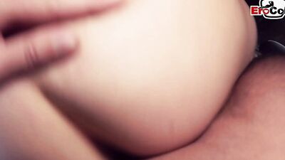 German parking lot date with a German blonde teen slut POV