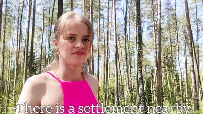 A married slut got lost in the forest, helped her out and she agreed to cheat on her husband