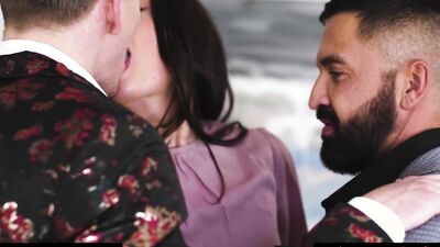 WE SWING BOTH WAYS - Hot Bisexual Office Threesome With Sexy Sophia Burns And Two Horny Males