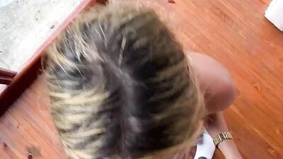 Rave Girl Scarlett Kent Deepthroat a stranger in the next room in the middle of the party