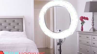 FAMILY HOOK UPS - Angel Gostosa Makes Her Stepdad's Hard Cock Disappear Deep Inside Her Mouth