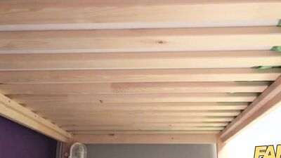 Fake Hostel - Amazing big, full, heavy natural tits on French girl who gets fucked twice & cums hard