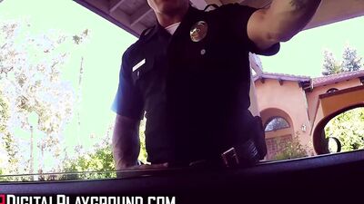 DIGITALPLAYGROUND - Teen Babe Wants To Avoid A Speeding Ticket So She Sucks The Officers Dick