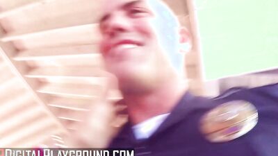 DIGITALPLAYGROUND - Teen Babe Wants To Avoid A Speeding Ticket So She Sucks The Officers Dick