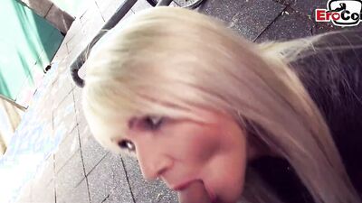 German milf makes real sex meeting on the street and gets sex immediately