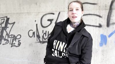 GERMAN SCOUT - Crazy German Tattoo Model Lisa Rocketcock Pickup for Casting Fuck