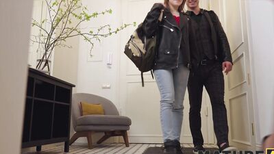 MATURE4K. Threesome sex with bisexual cougar