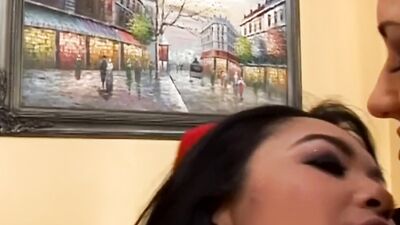Trina Michaels and Mika Tan enjoy a nice black cock
