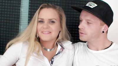 Blonde Barra Brass Anally Fucked and Creampied as Her Cuckold Looks On