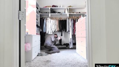 Boss Catches New Nanny Amia Miley Rubbing Her Pussy Instead Of Working