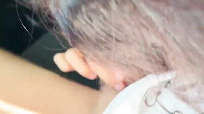 picked up a hottie and fucked her in the car in the driveway