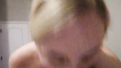 Nude Blonde MILF Blowjob: Swaying Tits and Explosive Facial