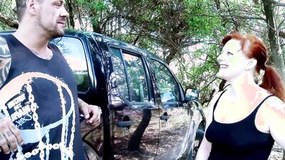 Rob Diesel meets fellow countryman Vicki Valkyrie and bangs her in the woods