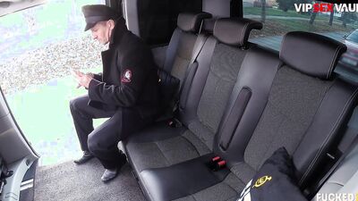 Client Karina Grand Fucked Deep by Taxi Driver in the Backseat - VIP SEX VAULT