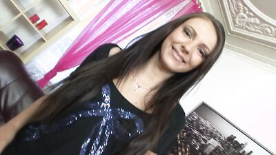 Perfect brunette fucked in the ass to anal creampie