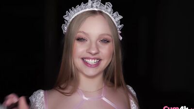 Fat Dick Leaves Busty Maid Kylie's Pussy A Filled Dripping Mess