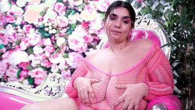 Chubby Babe with Huge Boobs Rose D Kush Rides Her Favorite Dildo
