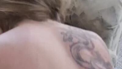 Dirty Talking Blonde Roxy Jezel Swallows His Cock in Hopes of Having Her Ass Creampied