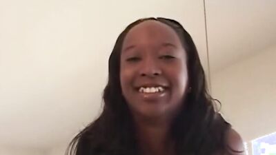 The Guy Sticks His Big Cock Into the Tight Pussy of a Beautiful Ebony Girl