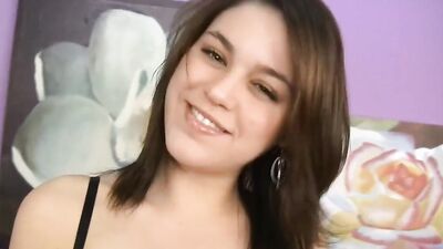 Shy 21-year-old girl with bush gets going