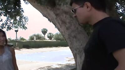 Asian Slut Says Kinky Things to Guy While Passionately Kissing Her Big Tits