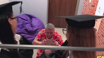 Fake Hostel - crazy University girls get their assholes sniffed before threesome with Alexis Crystal