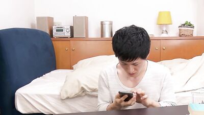 Within seconds of entering his house the Asian babe starts sucking and preparing to bang
