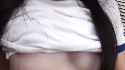 Adorable Asian chick lets him lick her pussy in the locker room before blowing him