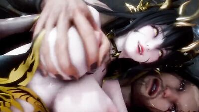 Beauty warrior ride the hunter - 3D Animation