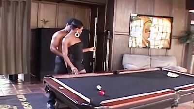 Short Haired Ebony Babe with Hairy Pussy and Small Tits Is Hardcore Smashed