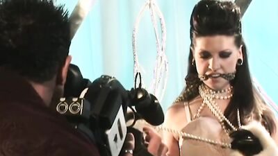 Smoking Hot Brunette Stops Her Photoshoot to Give an Awesome Blowjob and Gets Fucked Missionary