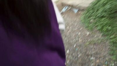 Public Agent - Big ass black Colombian babe public pick up POV blowjob and outdoor sex