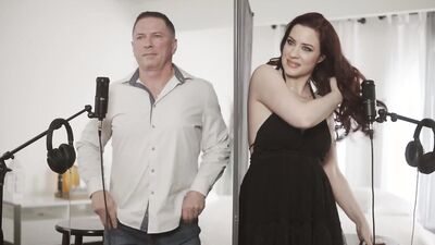 Sexy Redhead Jessica Ryan Gets Her Cheeks Smacked By Mature Guy John Strong