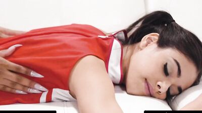 ALL GIRL MASSAGE - Hot Cheerleaders Nia Nacci And Harmony Wonder Get Horny After Casual Massage