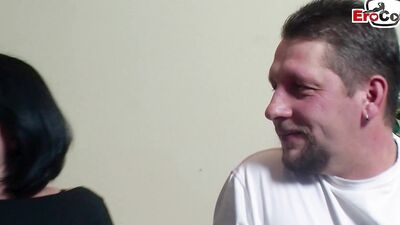 German mature couple goes to casting for the first time