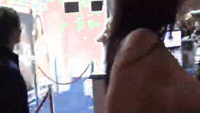 Crazy Ass Ho does Cum Walk in Crowded Mall