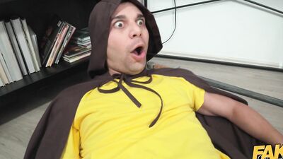 Fake Hostel - Fun College girls crash a DnD session to have threesome with lucky dungeon master