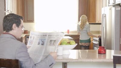 Hot Blonde Milf Alexis Fawx yells, "Fuck! I told you Not to cum on my Face!" -S5:E10