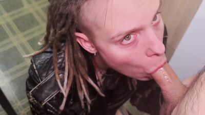 Her Leather Jacked Turned His on so Hard That We Nearly Broke the Table! Blowjob, Doggystyle, Missionary