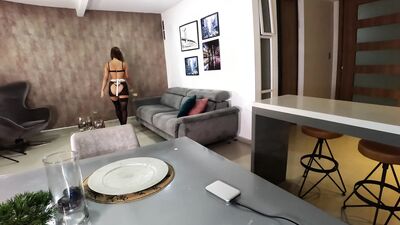 Boss fucks his young and beautiful Latina maid while his wife is not at home, creampie and now she is pregnant! Aisha Ferrari