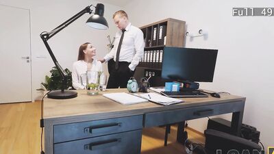 LOAN4K. Stanley Johnson seduced his young customer and fucked her right in the office