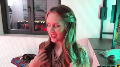 DEBT4k. Young fortune-teller with firm tits and nice ass provided a magical ritual with her pussy