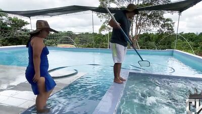 FUCKING WITH THE POOL CLEANER