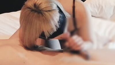 Home made amateur personal shooting: My busty girlfriend seduces me in her underwear and ejaculates my erect penis with a.