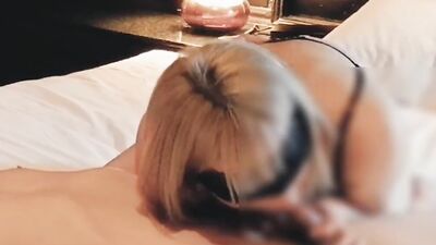 Home made amateur personal shooting: My busty girlfriend seduces me in her underwear and ejaculates my erect penis with a.