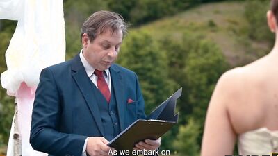BRIDE4K. Shy bride with natural tits is fucked roughly in front of everyone in public